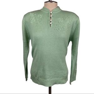 Vintage Sweater, by Adrian Delafield with pearl and embroidery embellishments